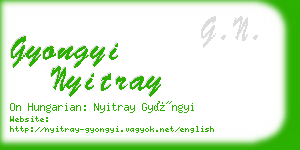 gyongyi nyitray business card